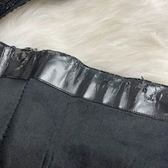 Over the knees Black sequins heels boots front lace up accents side zipper SZ6.5 - Picture 8 of 8